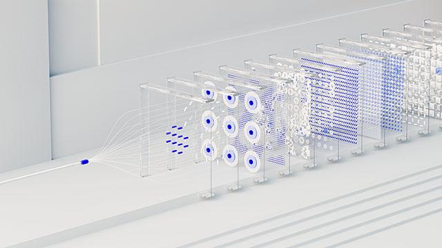 Rappresentazione di una rete neurale, intelligenza artificiale